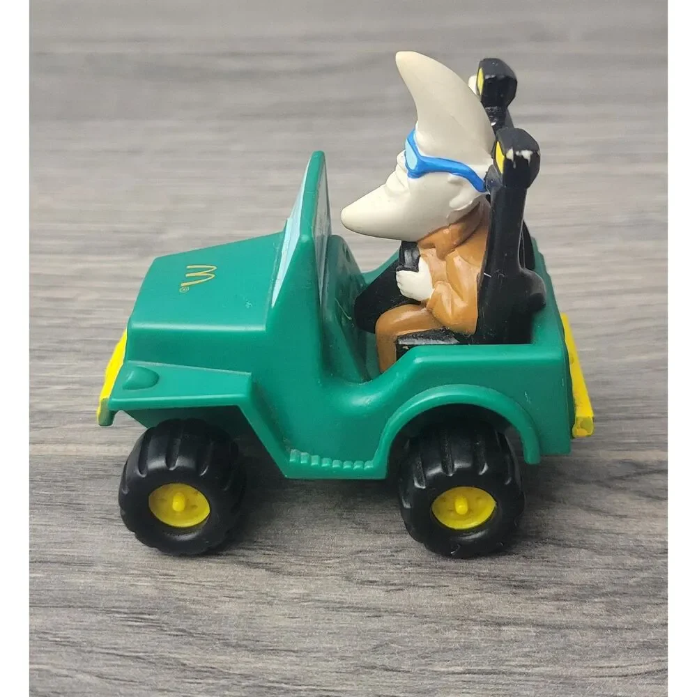 VTG 1988 McDonald's Mac Tonight Moon Man Green Plastic Jeep Happy Meal Toy
